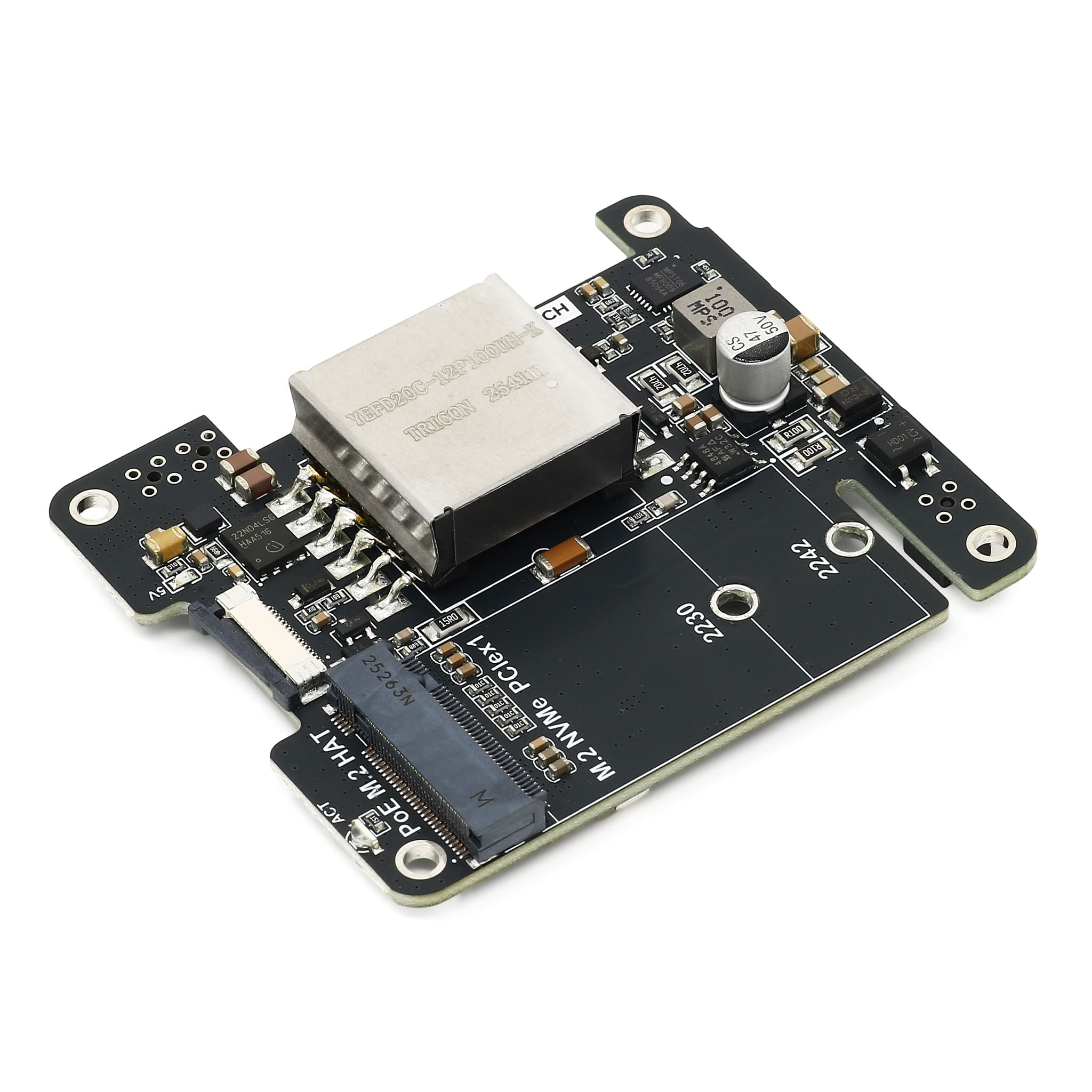 Uctronics 5V 5A PoE+ NVMe HAT for Raspberry Pi 5 (with Active Cooler) by Uctronics - The Pi Hut