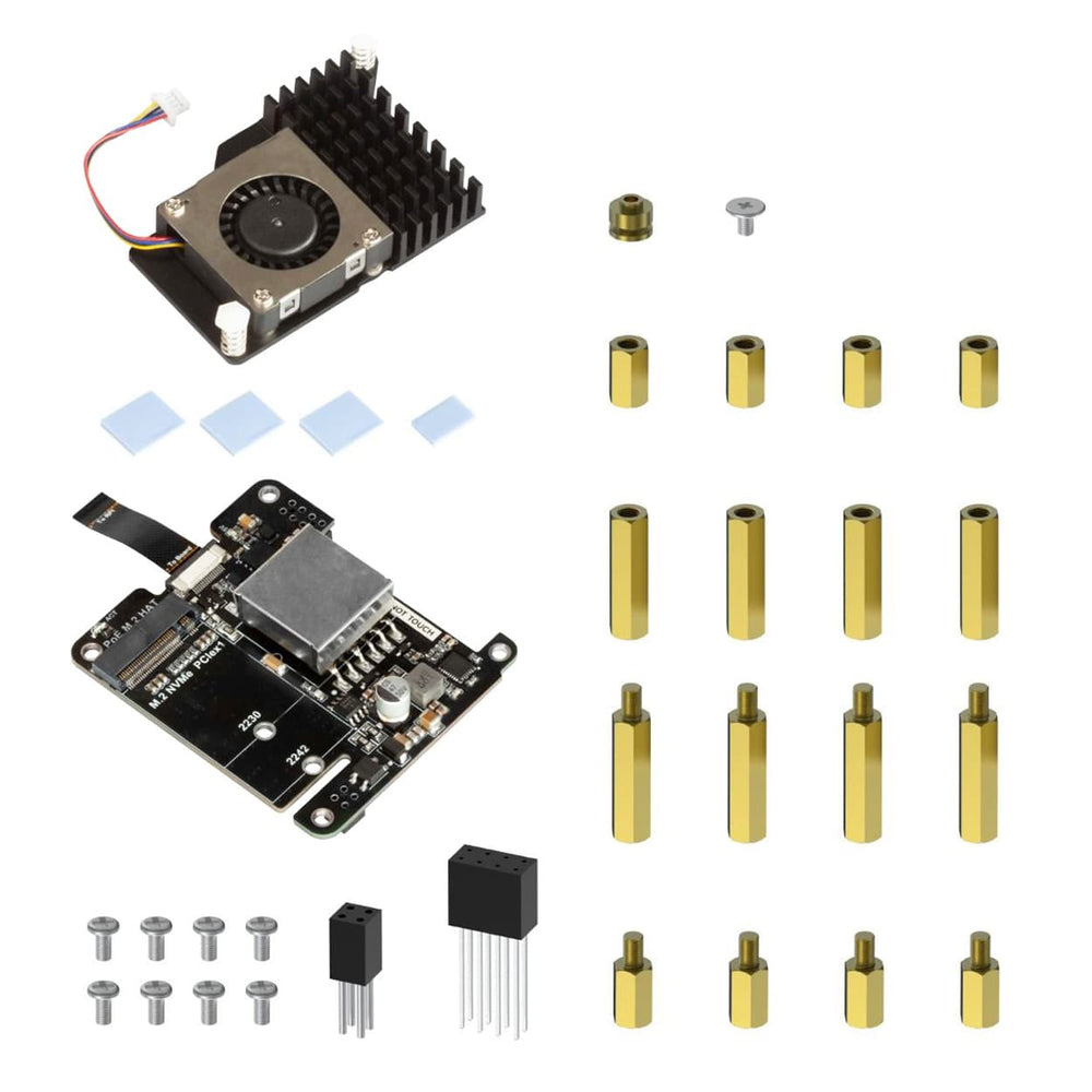 Uctronics 5V 5A PoE+ NVMe HAT for Raspberry Pi 5 (with Active Cooler) by Uctronics - The Pi Hut