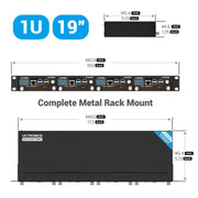 Uctronics Rack Pro for Pi 5 - 19" 1U Rack Mount with 4x M.2 Bases and LCDs by Uctronics - The Pi Hut