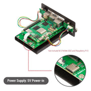 Uctronics Rack Pro for Pi 5 - 19" 1U Rack Mount with 4x M.2 Bases and LCDs by Uctronics - The Pi Hut