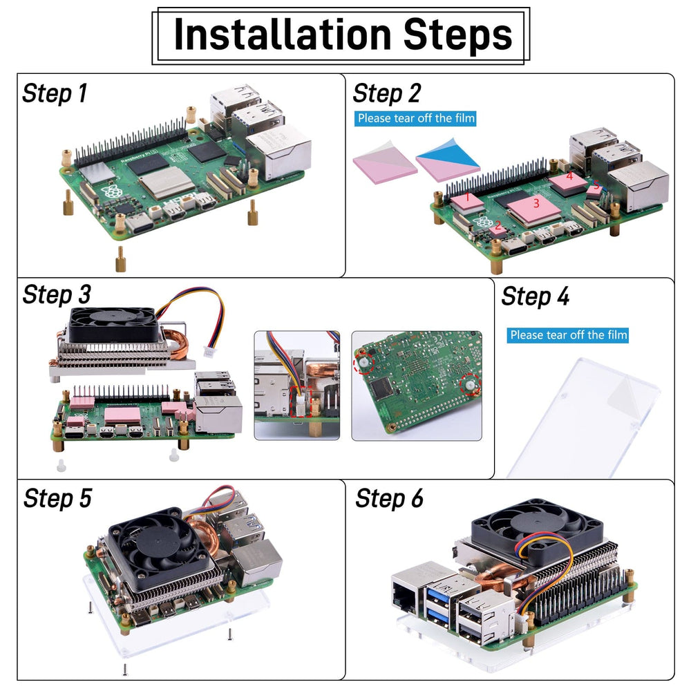 Ultra-thin ICE Tower Cooler for Raspberry Pi 5