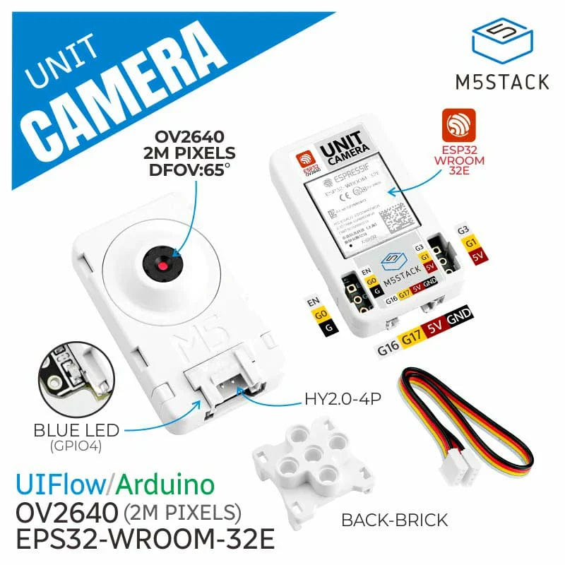 Unit Cam Wi-Fi Camera with Enclosure (OV2640) - The Pi Hut