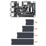 USB 3.2 Gen1 and M.2 HAT+ for Raspberry Pi 5 by Waveshare - The Pi Hut