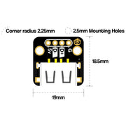 USB-A Breakout - Horizontal by The Pi Hut - The Pi Hut