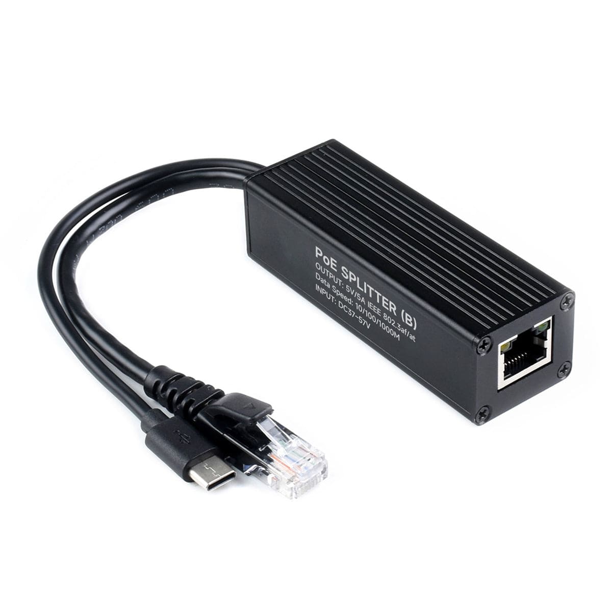 USB-C Gigabit PoE Splitter (5V 5A) - The Pi Hut