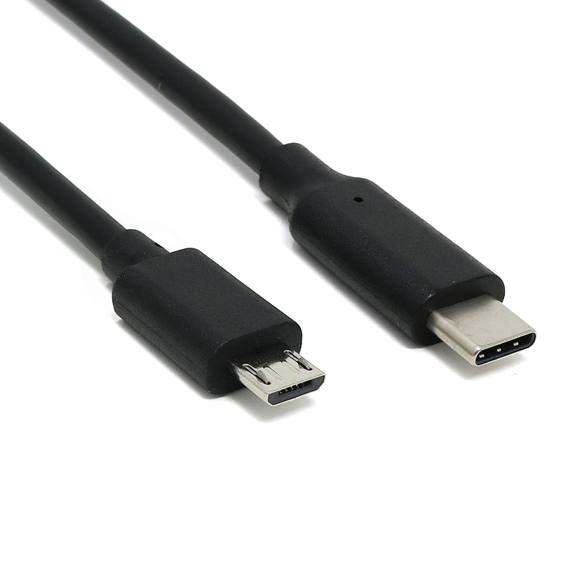 USB-C to Micro-USB Cable - Black - The Pi Hut