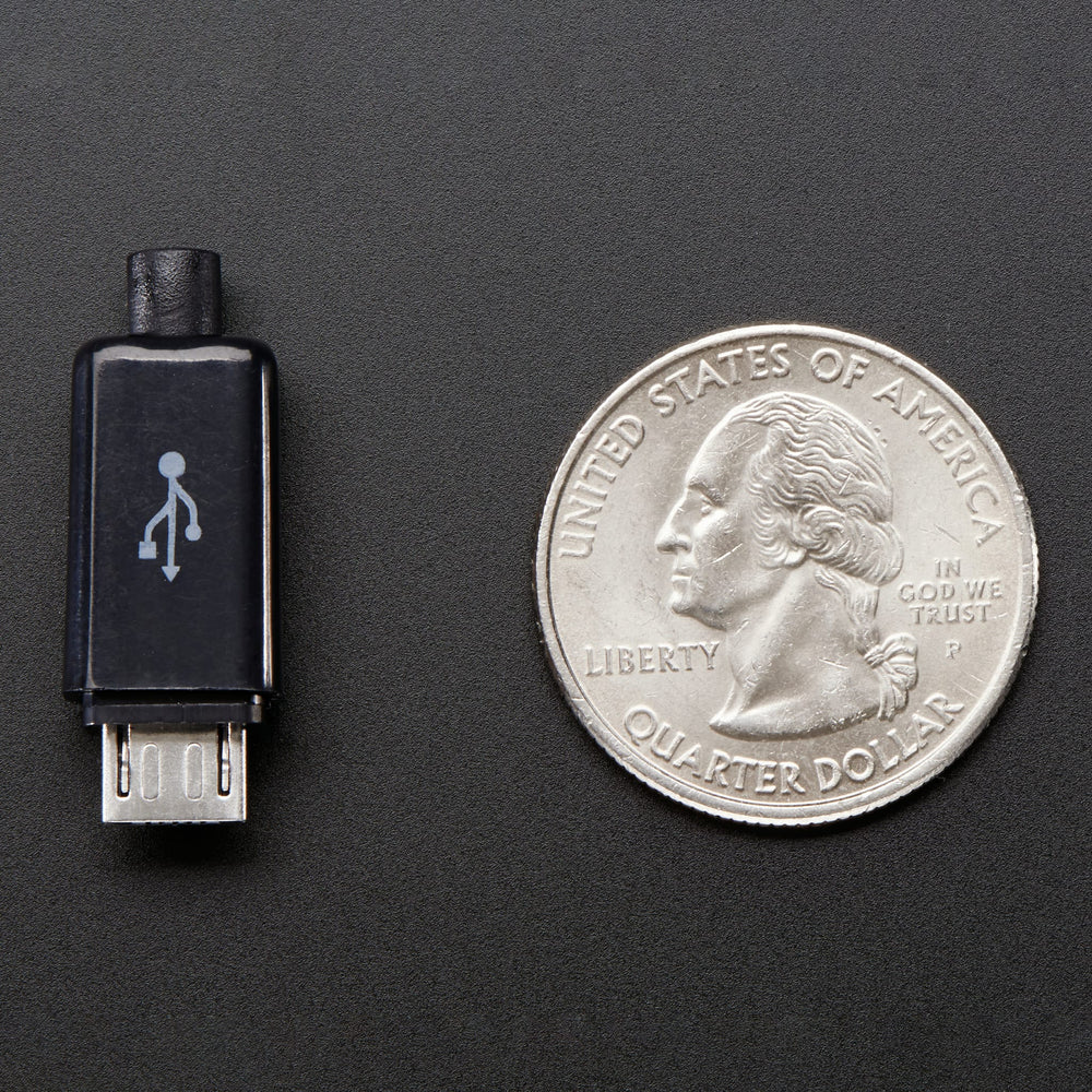 USB DIY Slim Connector Shell - MicroB Plug by Adafruit - The Pi Hut