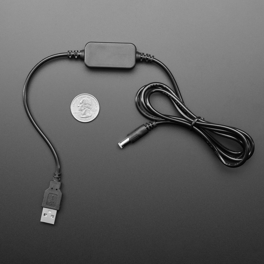 USB to 2.1mm DC Booster Cable - 9V by Adafruit - The Pi Hut