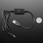 USB to 5.5mm / 2.1mm or 2.5mm DC Booster Cable - 12V Output by Adafruit - The Pi Hut