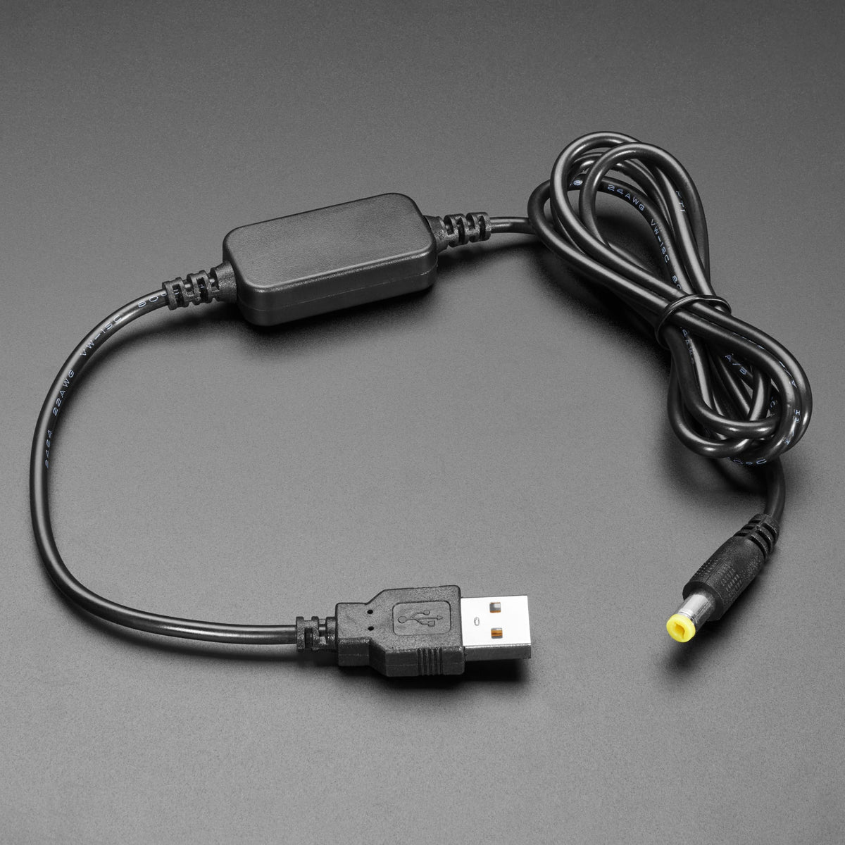 USB to 5.5mm / 2.1mm or 2.5mm DC Booster Cable - 12V Output by Adafruit - The Pi Hut