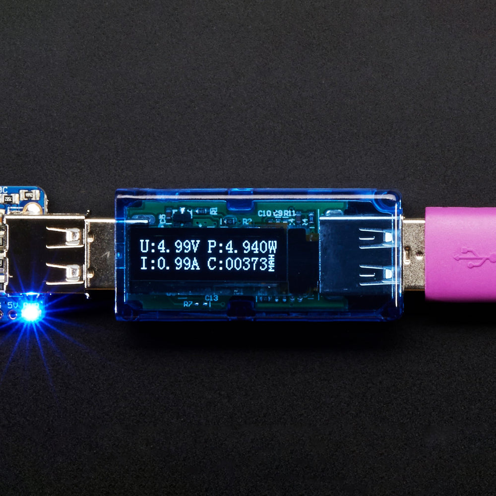 USB Voltage Meter with OLED Display by Adafruit - The Pi Hut