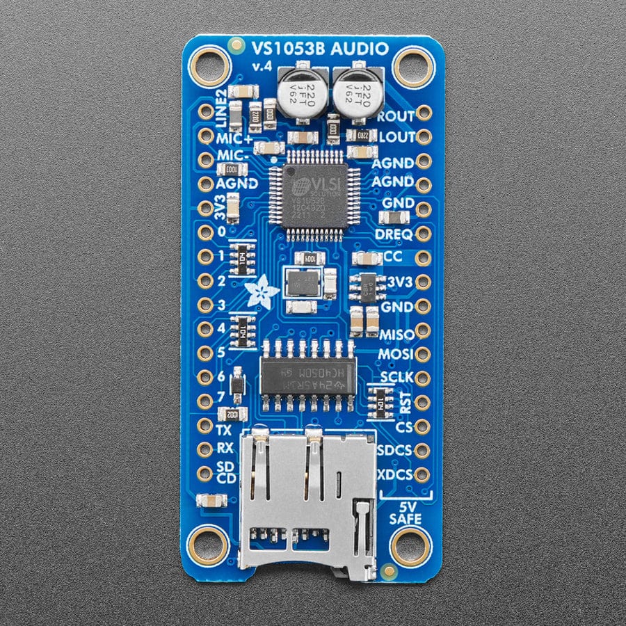 VS1053 Codec + MicroSD Breakout - MP3/WAV/MIDI/OGG Play + Record (v4) - The Pi Hut