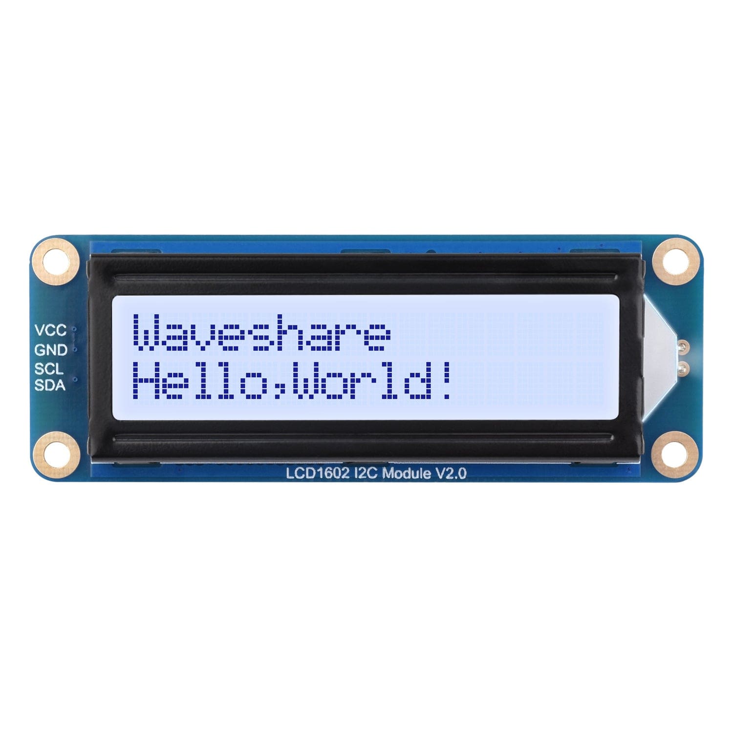 Waveshare Grey 16x2 I2C LCD Module - 3.3V/5V with Backlight Control