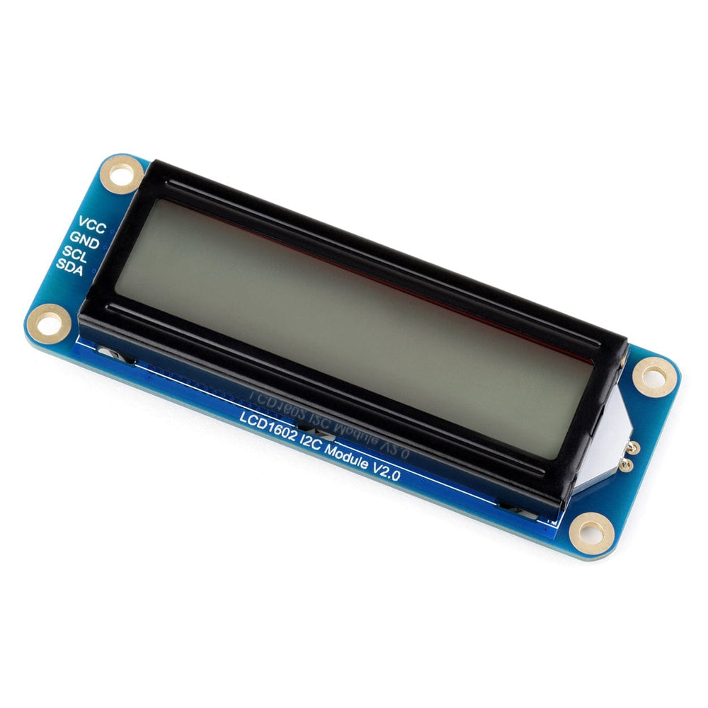 Waveshare Grey 16x2 I2C LCD Module - 3.3V/5V with Backlight Control
