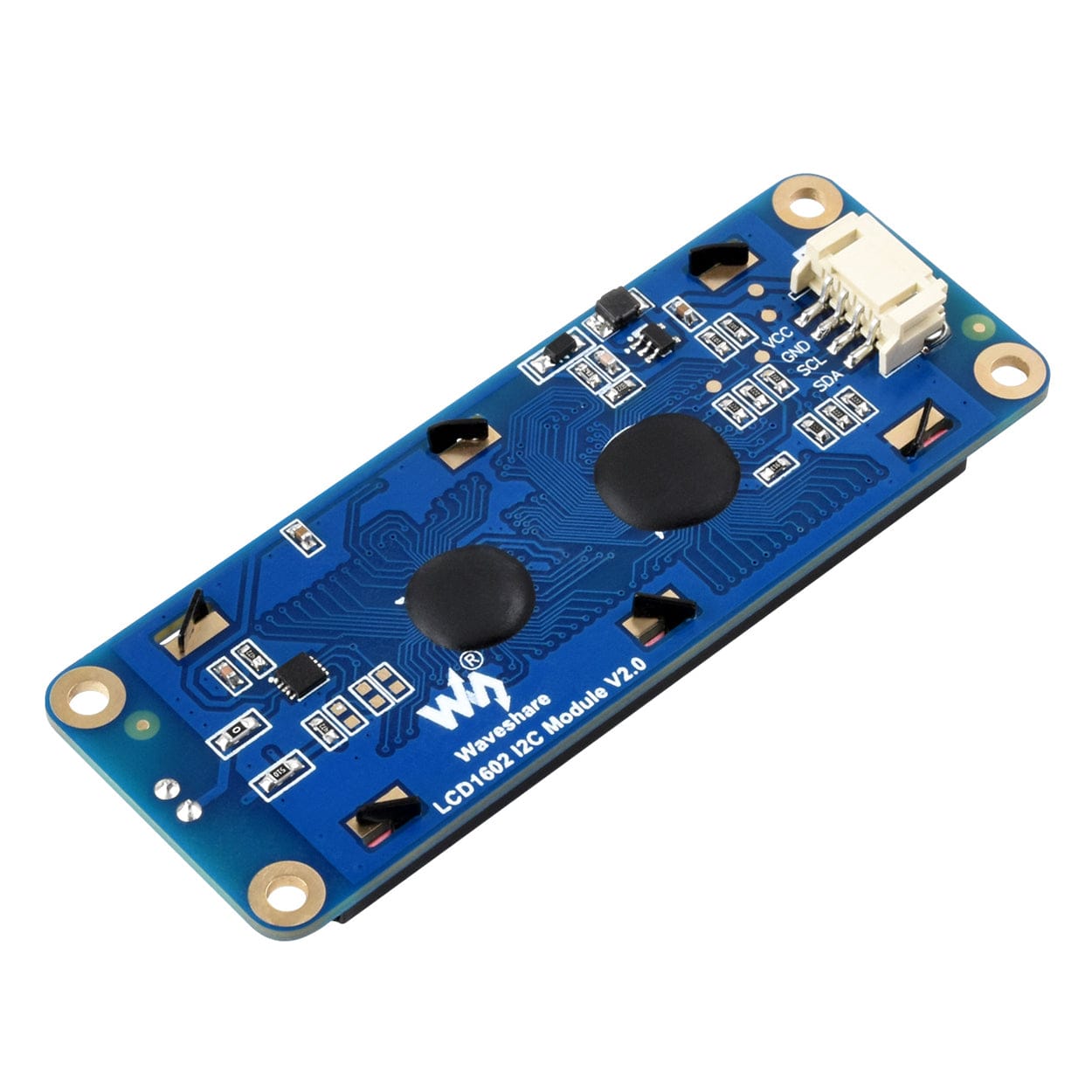 Waveshare Grey 16x2 I2C LCD Module - 3.3V/5V with Backlight Control