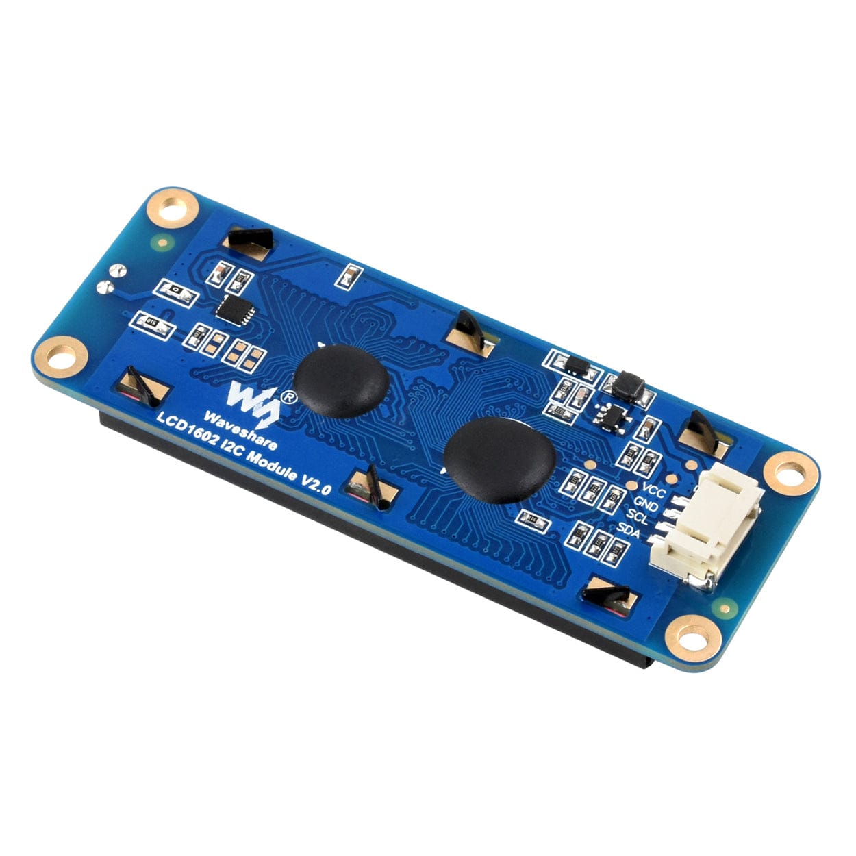 Waveshare Grey 16x2 I2C LCD Module - 3.3V/5V with Backlight Control