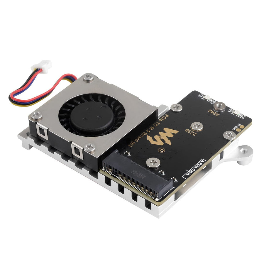 Waveshare M.2 Adapter with Active Cooler for Raspberry Pi 5 - The Pi Hut