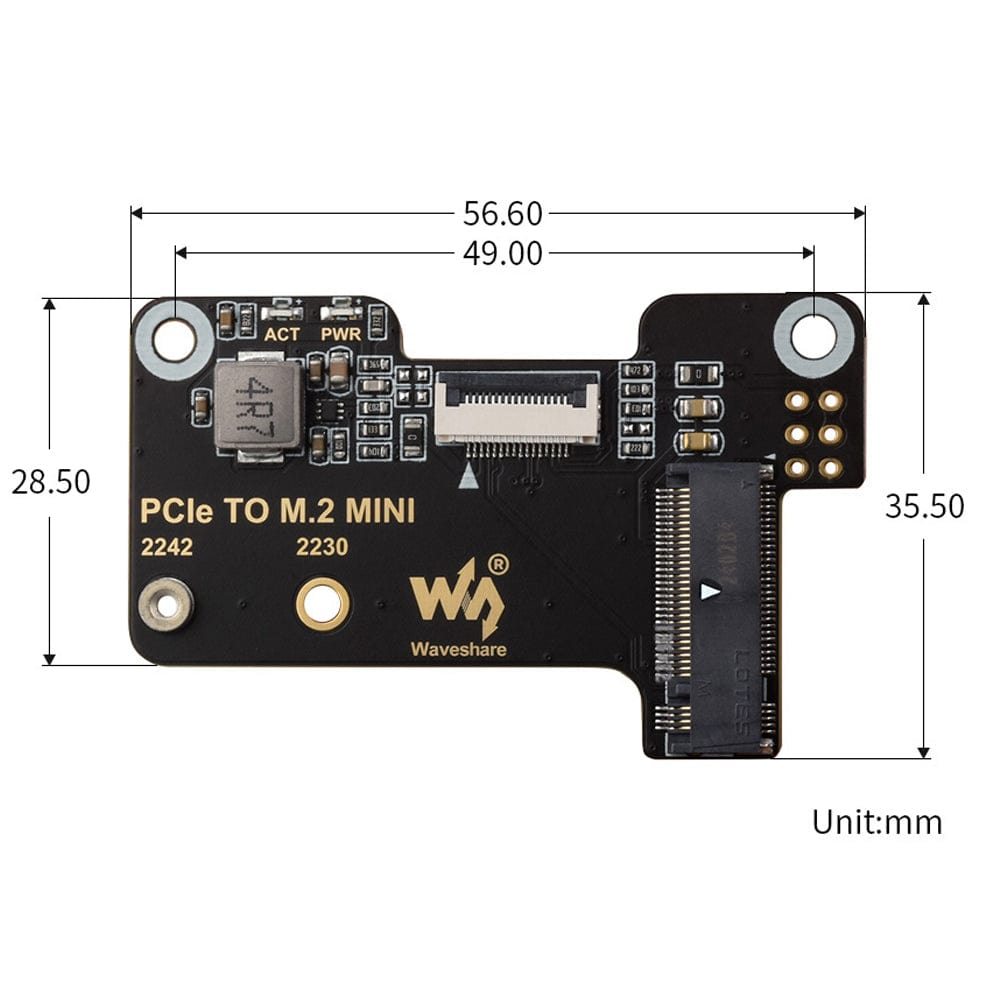 Waveshare Mini M.2 Adapter for Raspberry Pi 5 by Waveshare - The Pi Hut