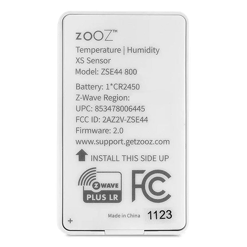 Zooz Z-Wave XS Temperature & Humidity Sensor - 800 Series