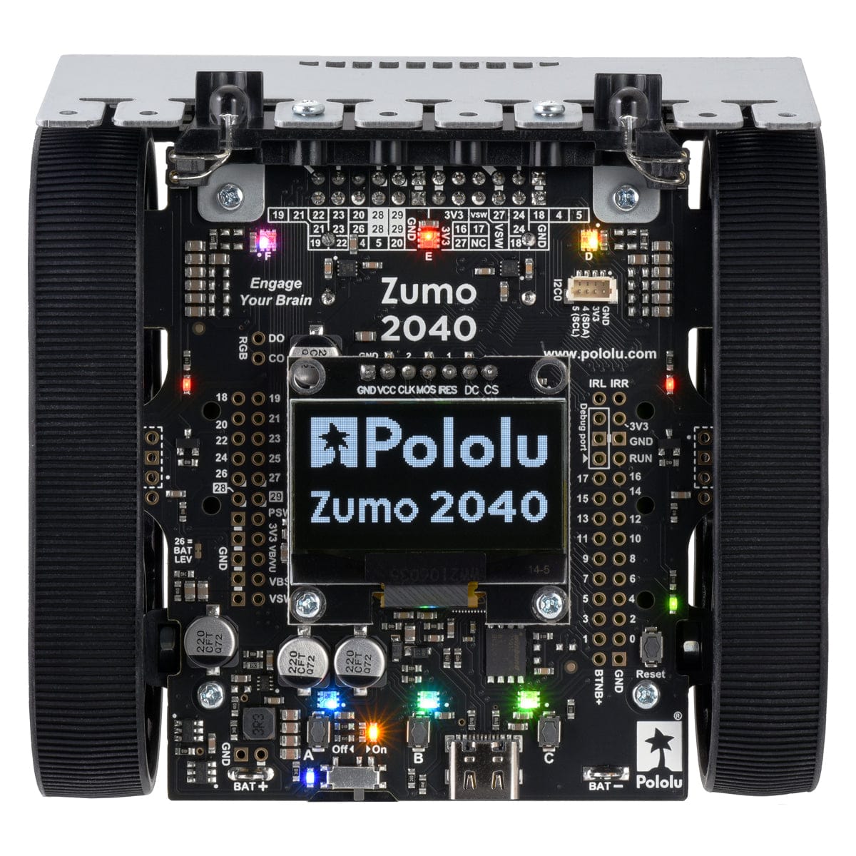 Zumo 2040 Robot (Assembled with 75:1 HP Motors) - The Pi Hut