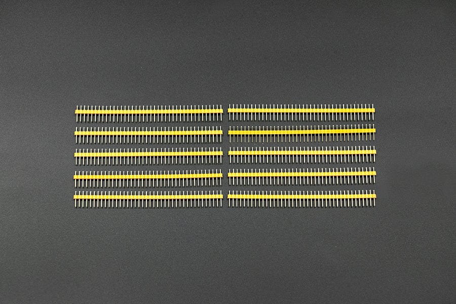 0.1″ (2.54 mm) Arduino Male Pin Headers (Straight Yellow 10PCS) - The Pi Hut