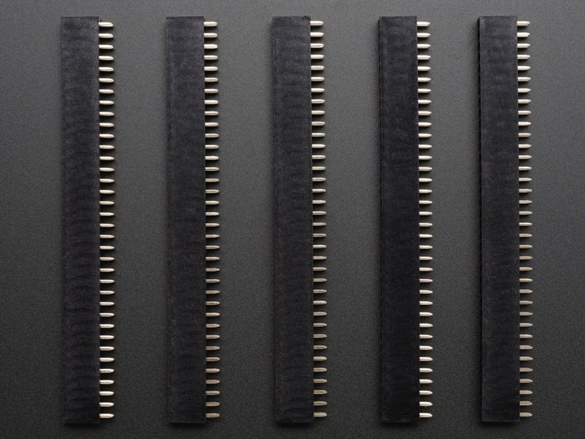 0.1" 2x36-pin Strip Straight Socket (Female) Header (5 pack) - The Pi Hut