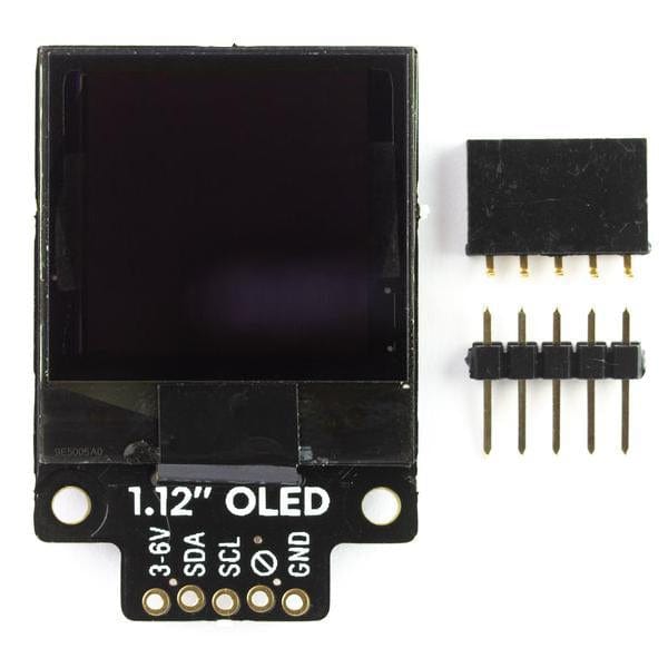 1.12" Mono OLED (128x128, white/black) Breakout - I2C - The Pi Hut