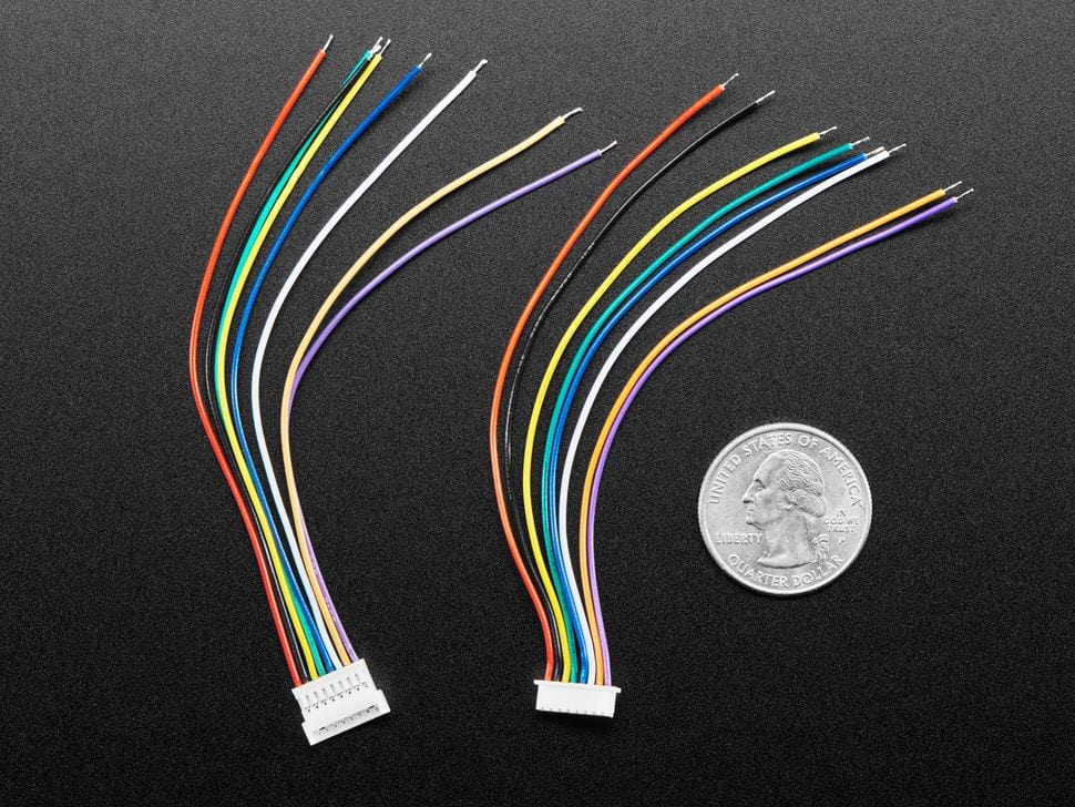 1.25mm Pitch 8-pin Cable Matching Pair - 10cm long (Molex PicoBlade Compatible) - The Pi Hut