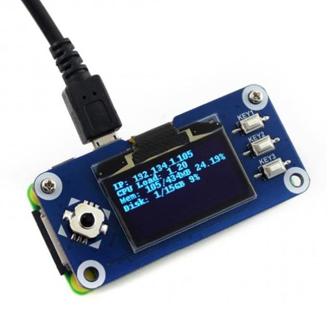 1.3" OLED Display HAT for Raspberry Pi (128x64) - The Pi Hut