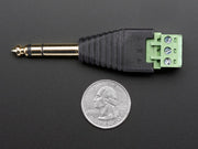 1/4" (6.35mm) Stereo Plug Terminal Block - The Pi Hut