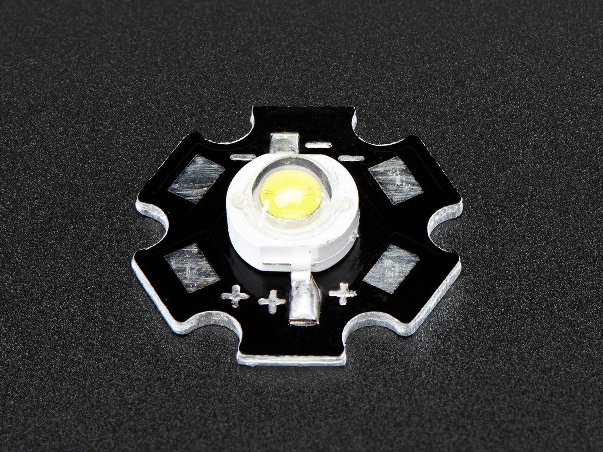 1 Watt Cool White LED - Heatsink Mounted - The Pi Hut