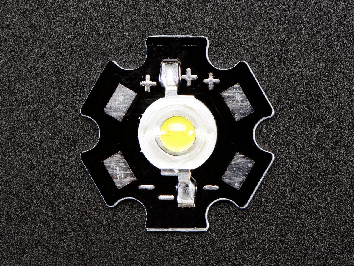 1 Watt Cool White LED - Heatsink Mounted - The Pi Hut