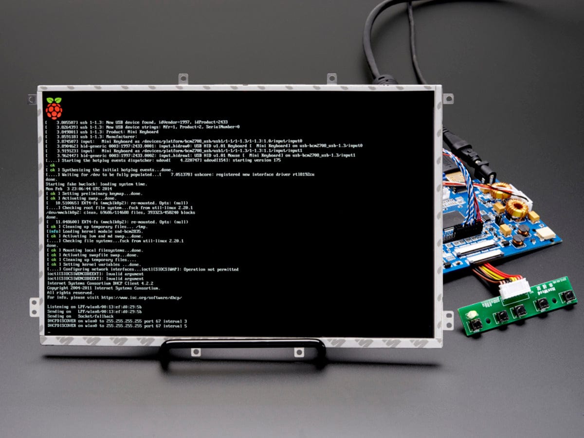 10.1" Display & Audio 1280x800 IPS - HDMI/VGA/NTSC/PAL - The Pi Hut