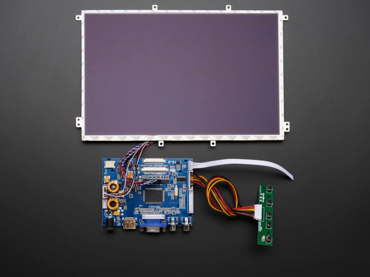 10.1" Display & Audio 1280x800 IPS - HDMI/VGA/NTSC/PAL - The Pi Hut