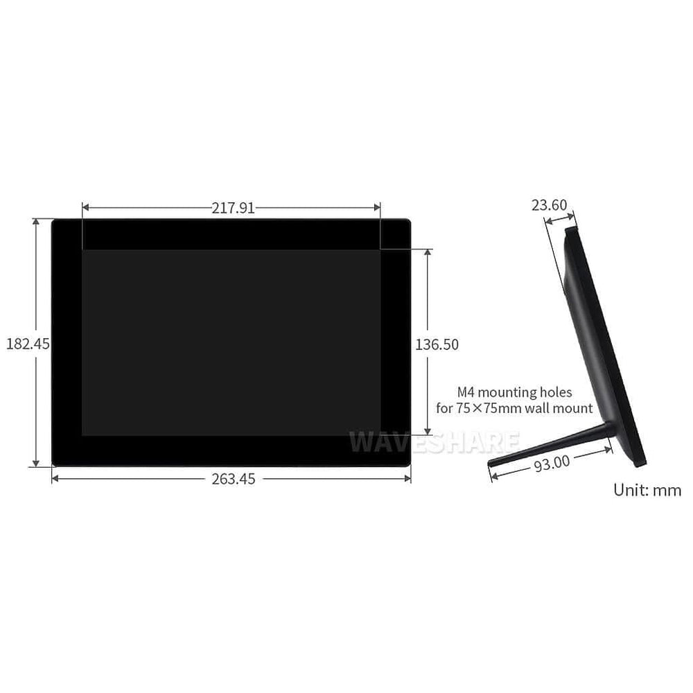 10.1" HD IPS Capacitive Touch Screen in Case (1920x1200) - The Pi Hut