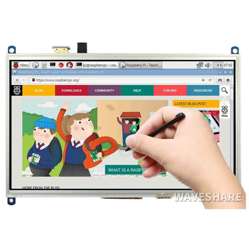 10.1" IPS Resistive Touchscreen LCD (1024×600) - The Pi Hut