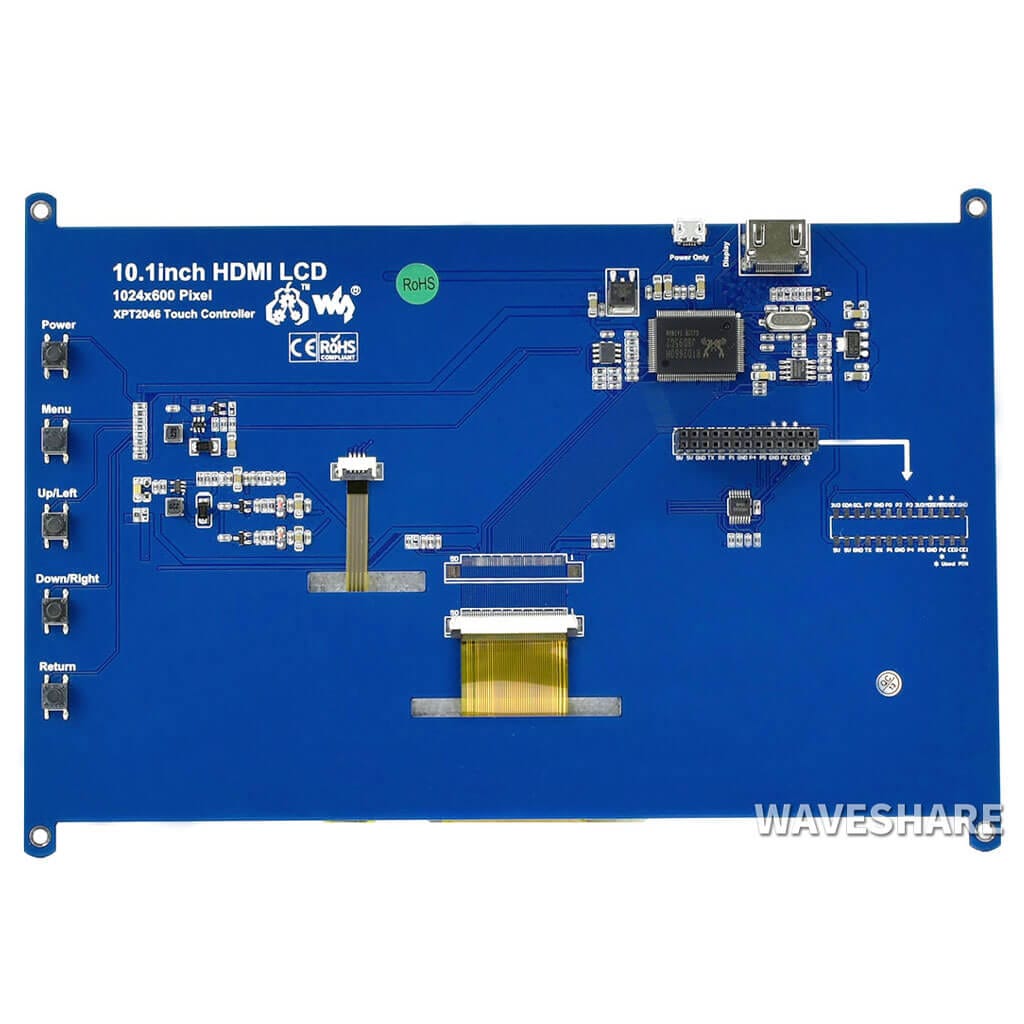 10.1" IPS Resistive Touchscreen LCD (1024×600) - The Pi Hut