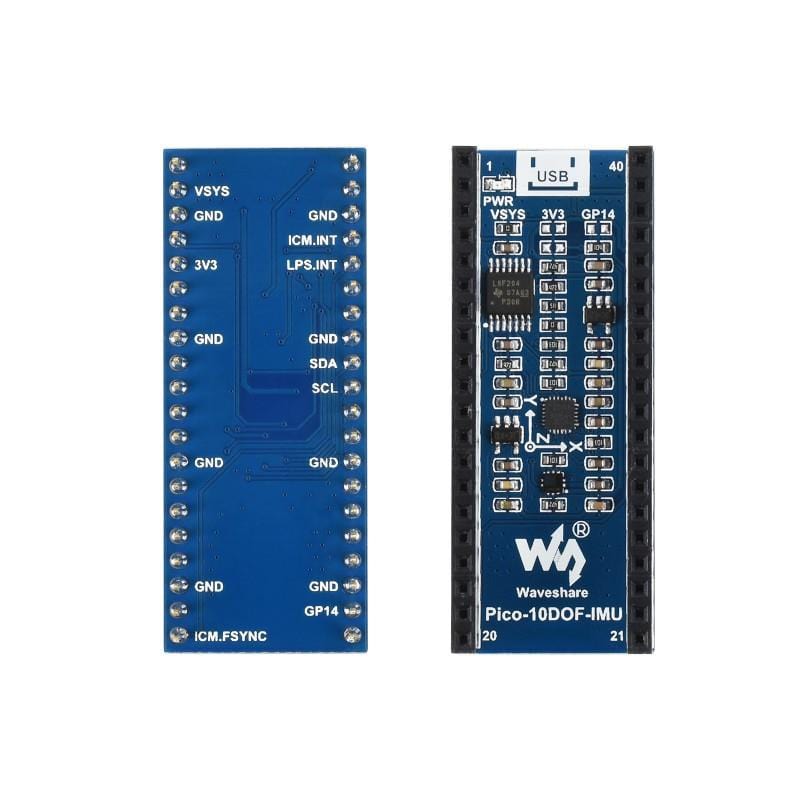 10-DOF IMU Sensor Module for Raspberry Pi Pico - The Pi Hut