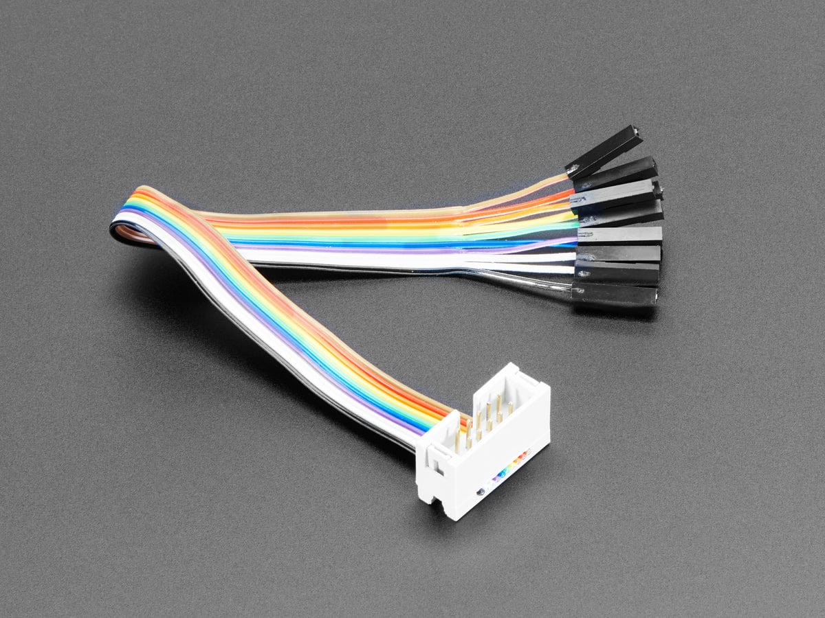 10-pin IDC Socket Rainbow Breakout Cable - The Pi Hut