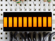 10 Segment Light Bar Graph LED Display - Yellow - The Pi Hut