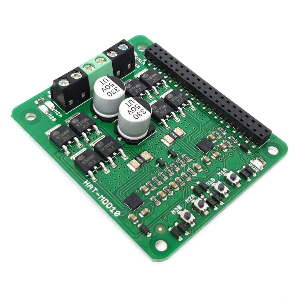 10A 6V-24V DC Raspberry Pi Motor Driver HAT - The Pi Hut