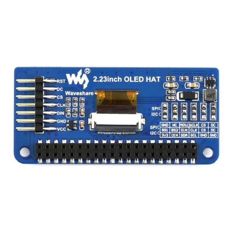 128×32 2.23inch OLED display HAT for Raspberry Pi - The Pi Hut