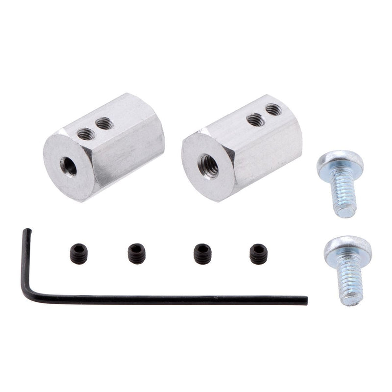 12mm Hex Wheel Adapter for 3mm Shafts (2-Pack) - The Pi Hut