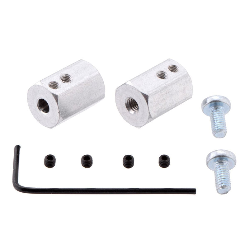12mm Hex Wheel Adapter for 4mm Shafts (2-Pack) - The Pi Hut