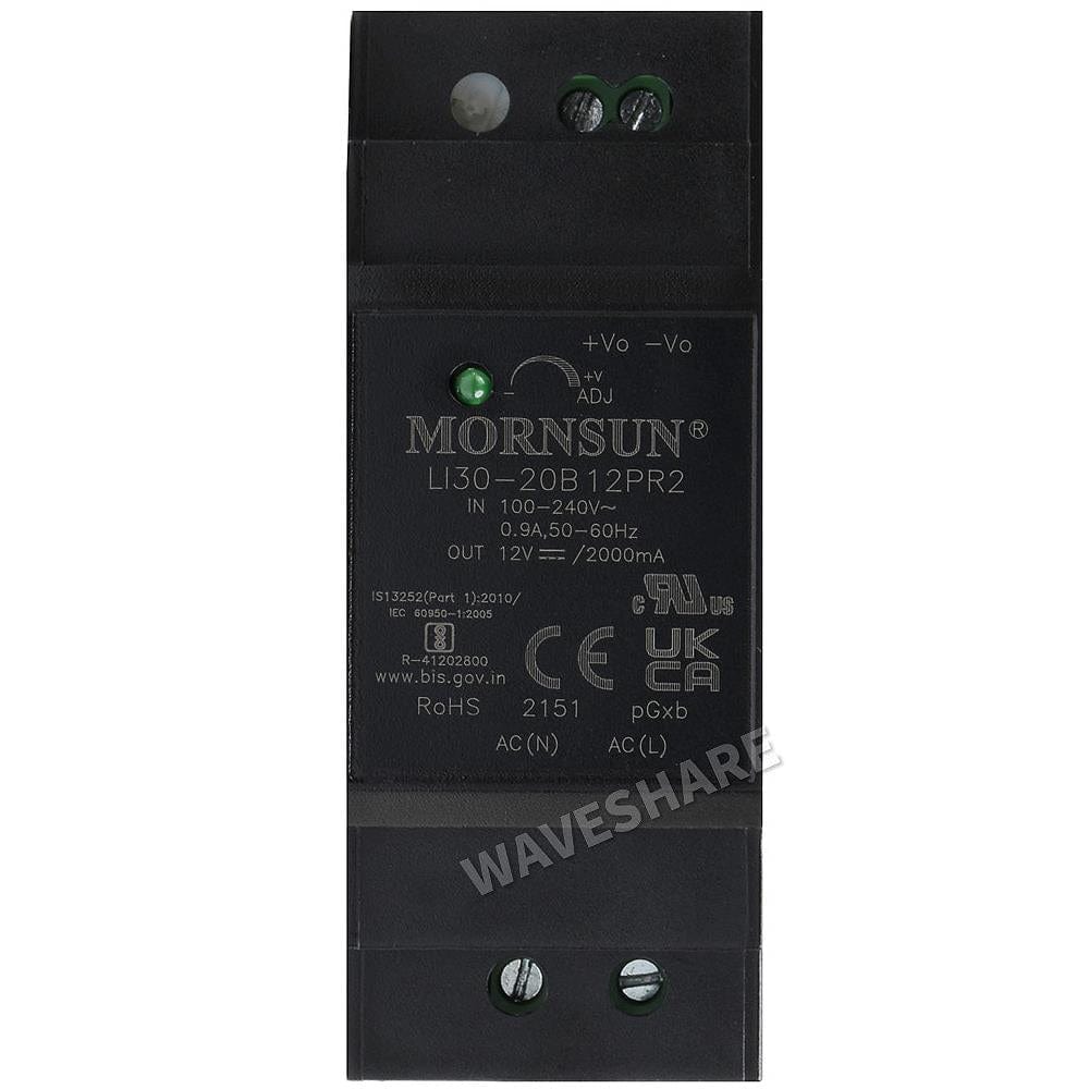 12V 2A Industrial DIN-Rail Power Supply - The Pi Hut