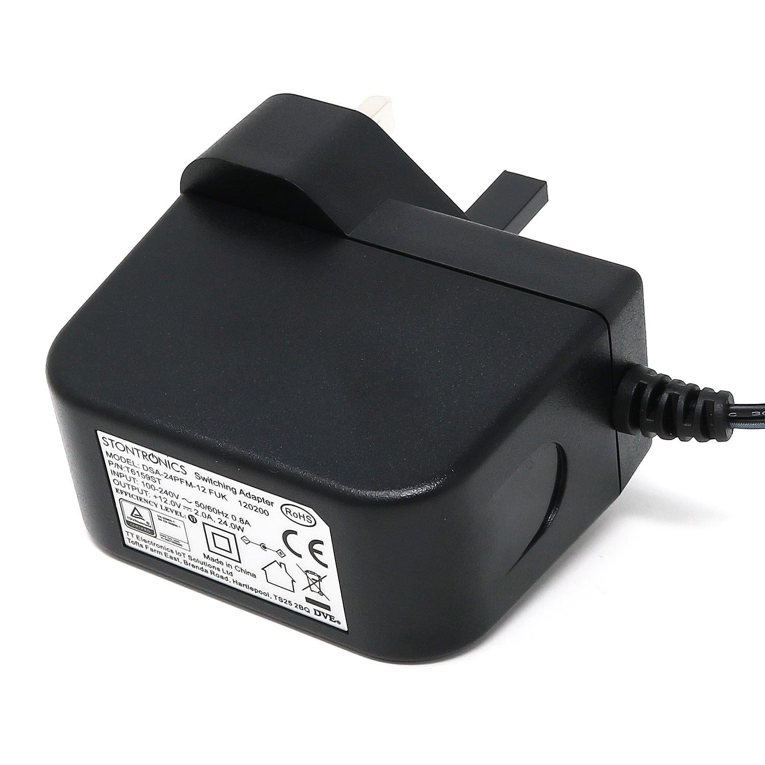 12V 2A Power Supply with 2.1mm Barrel Jack - The Pi Hut