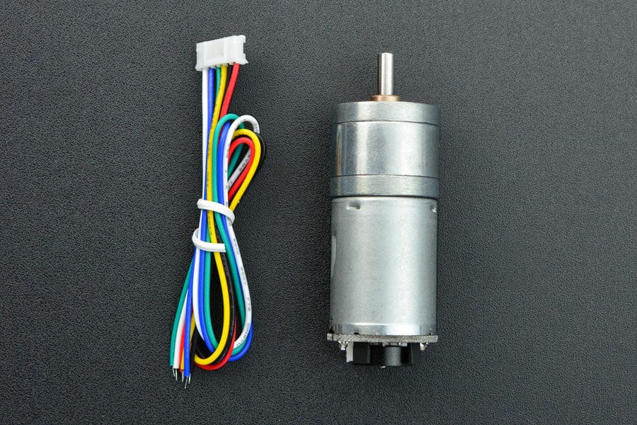 12V DC Motor 350RPM w/Encoder (12kg*cm) - The Pi Hut