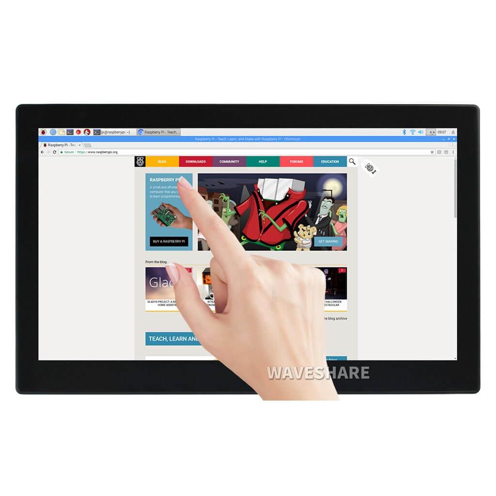 13.3" IPS Capacitive Touch HDMI LCD with Case (1920x1080) - The Pi Hut