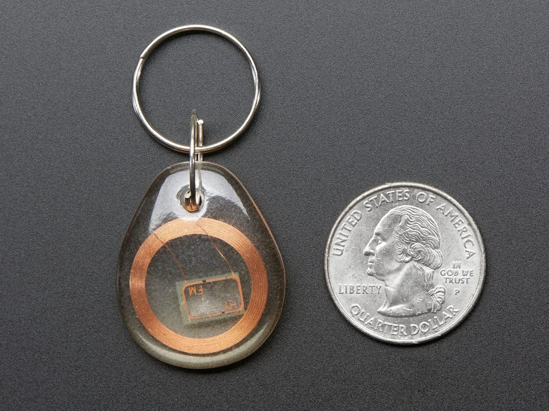 13.56MHz RFID/NFC Clear Keychain Fob - Classic 1K - The Pi Hut