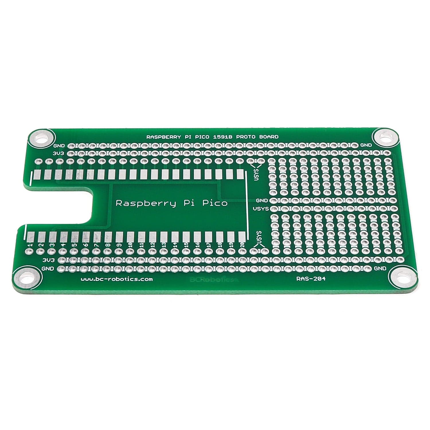 1591B Proto Board for Raspberry Pi Pico - The Pi Hut